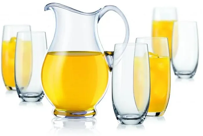 Crystalex Lemonade Sada skleněného džbánu a sklenic