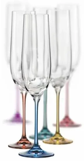 Crystalex Sektové sklenice VIOLA Spectrum 190 ml – 6 kusů