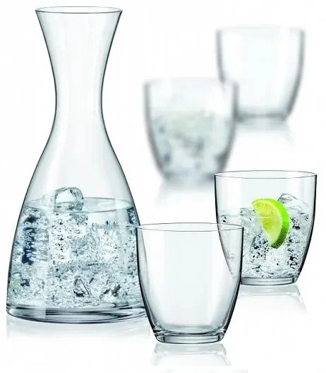 Crystalex Sklenice a Karafa na Vodu Set 1+4