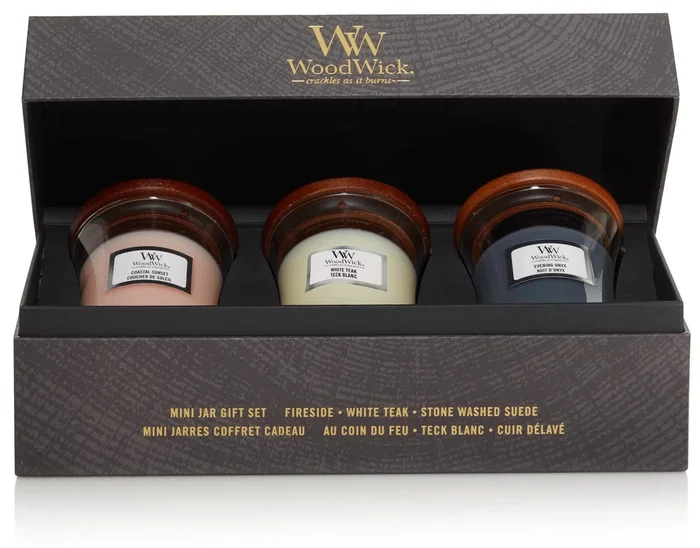 Dárková sada 3 malých vonných svíček WoodWick