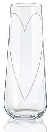 Dárková sada sklenic na prosecco Heart, 2 kusy