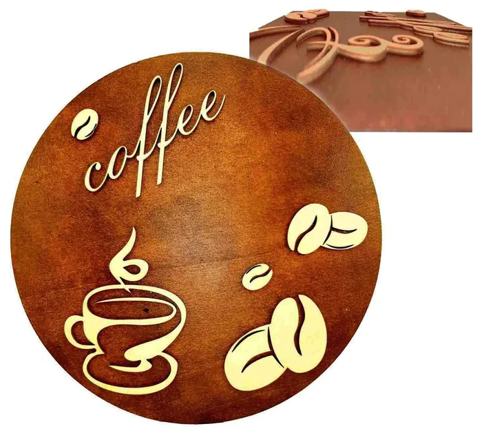Dekorace COFFEE kulatá