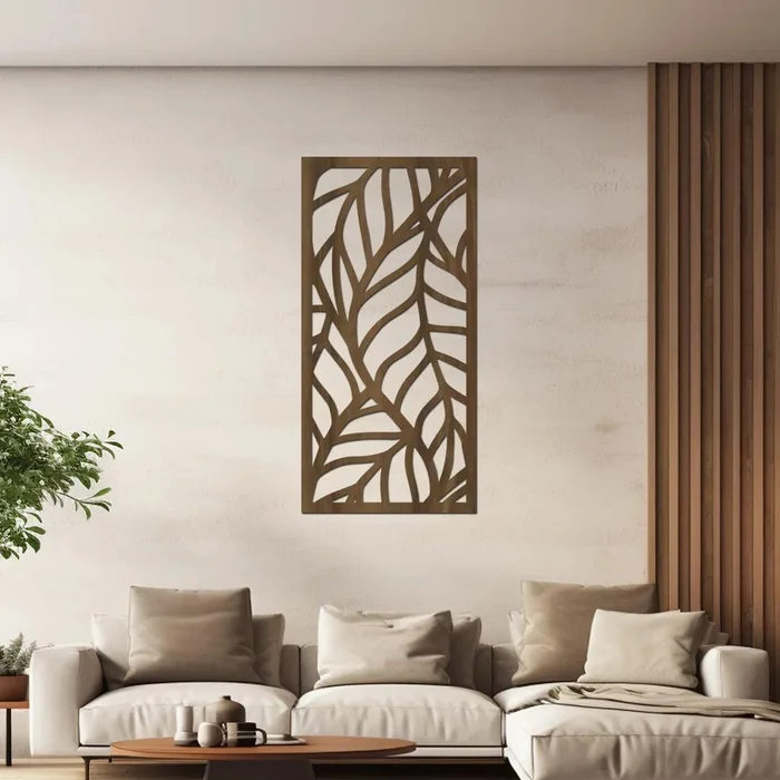 Dekorační panel LEAF černý 30x60 cm
