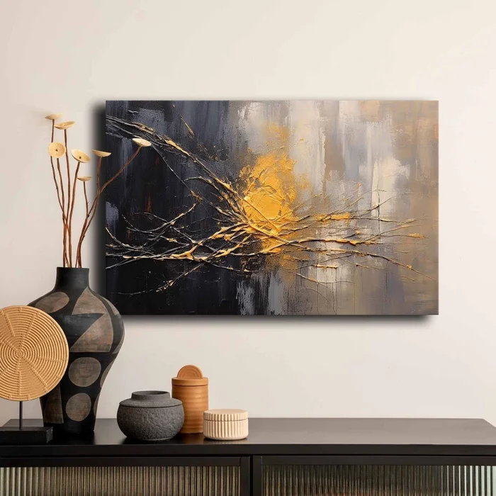 Dekorativní obraz na plátně – Větvičky, 45 × 70 cm