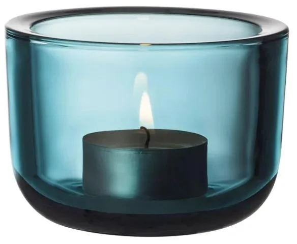Dekorativní svícen Valkea v odstínu sea blue