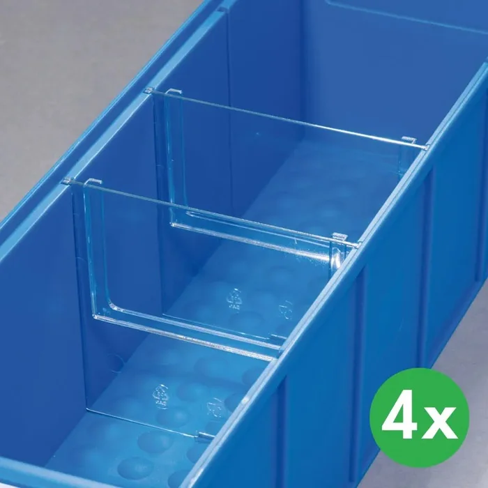 Děliče pro plastové boxy ShelfBox 85 mm, sada 4 kusy