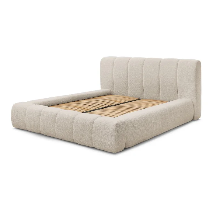 Denali Béžová dvoulůžková postel s úložným prostorem 180x200 cm