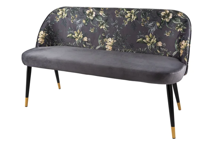 Designová šedá lavice INVICTA INTERIOR