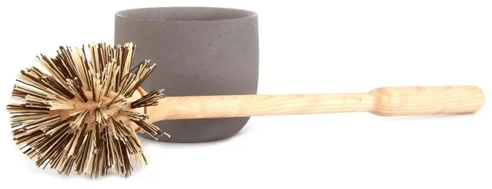 Designová štětka na toaletu s betonovou miskou