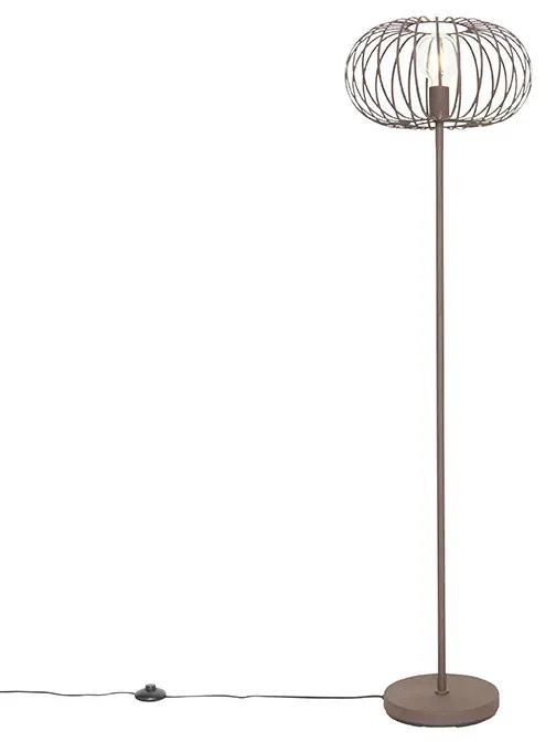 Designová stojací lampa Johanna v rezavě hnědém odstínu