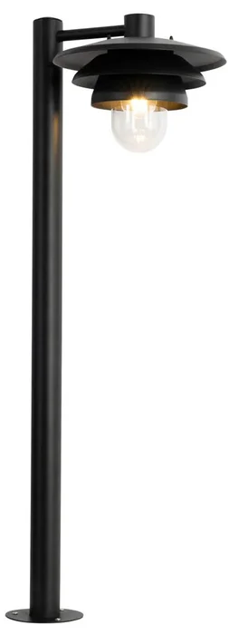 Designová venkovní sloupková lampa černá 100 cm