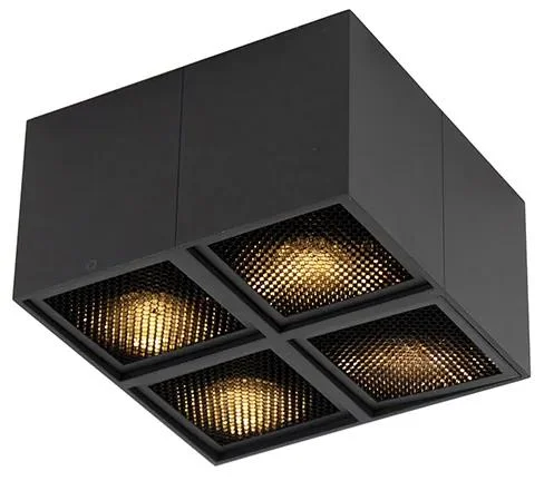 Designové černé bodové osvětlení Qubo Honey, 4 světla