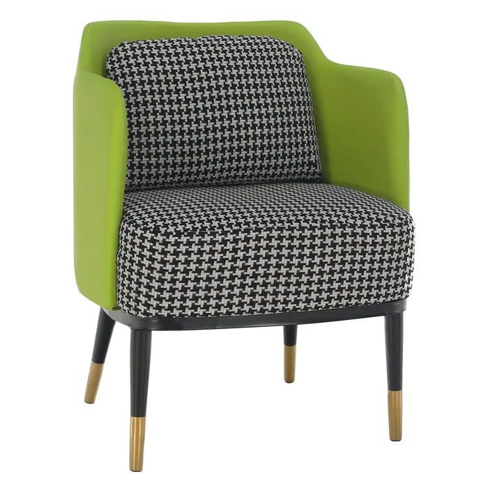 Designové křeslo EMREN – Pepito vzor, zelená ekokůže