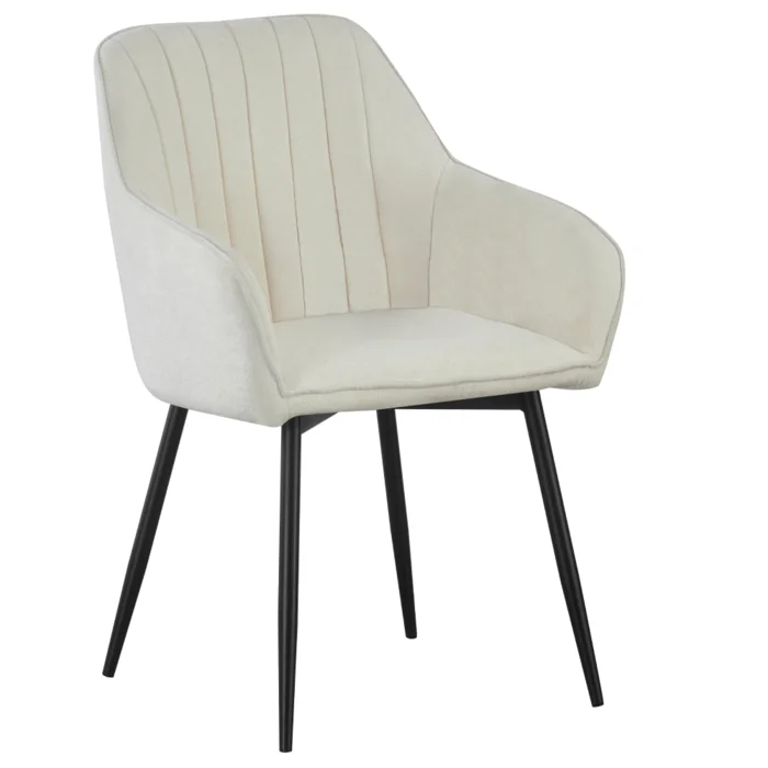 Designové křeslo VAJRO, krémová/černá