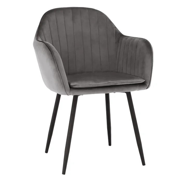 Designové křeslo ZIRKON – šedá Velvet