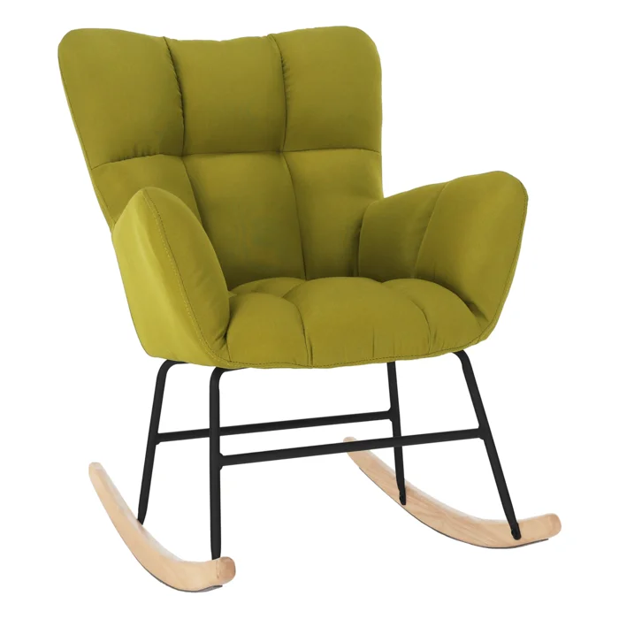 Designové pistáciové houpací křeslo KEMARO