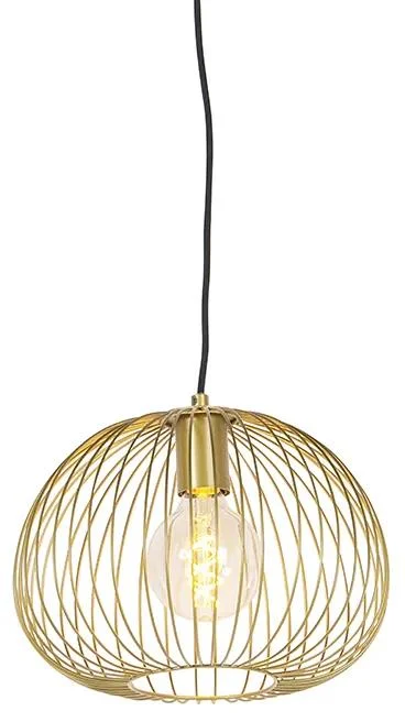 Designové závěsné svítidlo Wire Dough zlaté