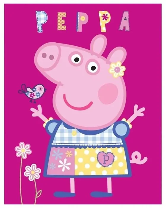 Dětská fleecová deka Peppa Pig s motivem modelky 110x140 cm