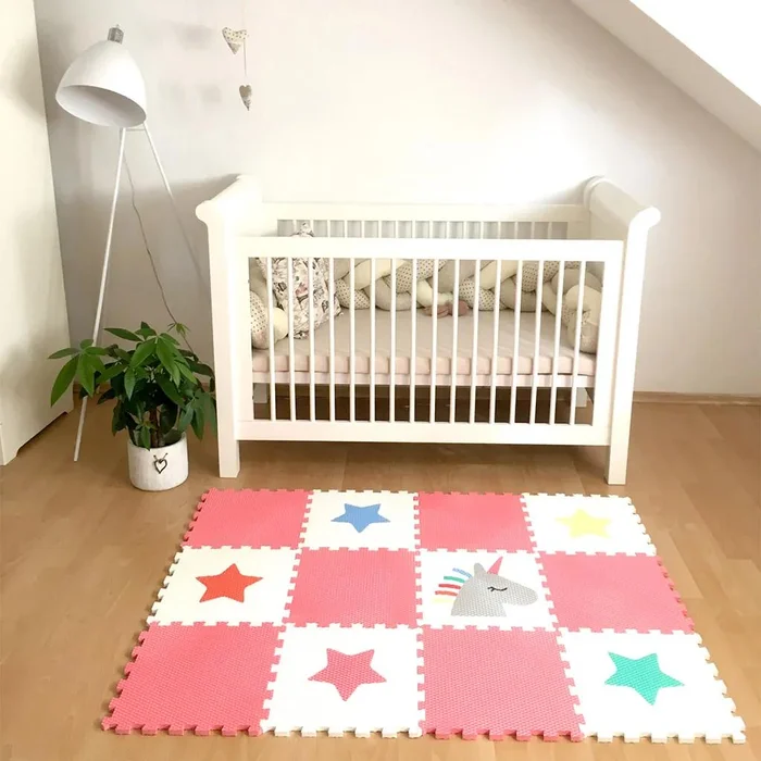 Dětská podlaha Minideckfloor s motivem jednorožce a hvězd