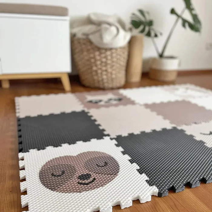 Dětská podlaha Minideckfloor se zvířátky a motivy, sada 12 dílů