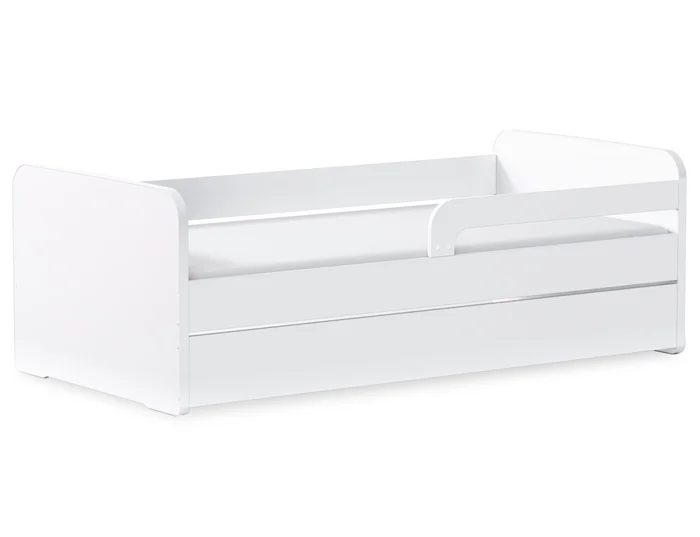 Dětská postel GERMAR 80x200 cm s matrací a zábranou, bílá