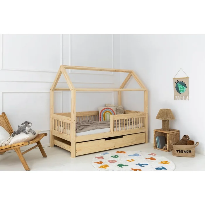 Dětská postel Mila MBW 140x200 cm s úložným prostorem a výsuvným lůžkem
