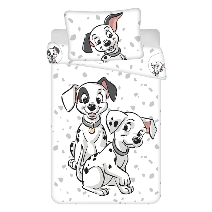 Dětské bavlněné povlečení 101 Dalmatians 100x135 cm