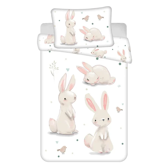 Dětské bavlněné povlečení Bunnies 100x135 cm