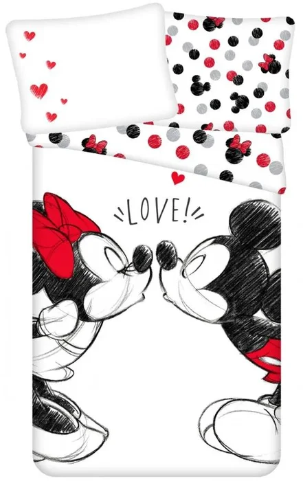 Dětské bavlněné povlečení Mickey a Minnie - Disney