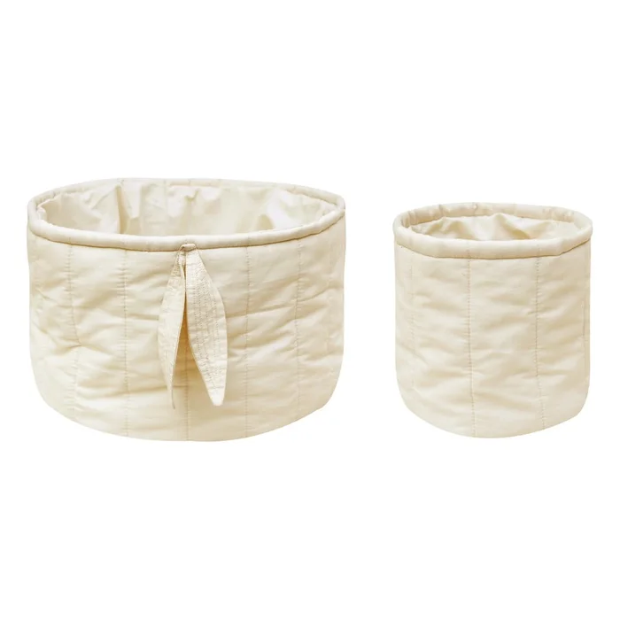 Dětské látkové úložné boxy Bambie Natural 2ks