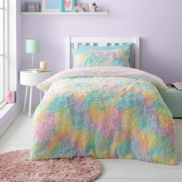 Dětské mikroplyšové povlečení na dvoulůžko 200x200 cm Rainbow Cuddly