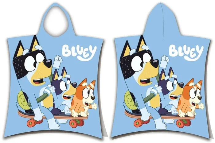 Dětské pončo osuška Bluey s kapucí