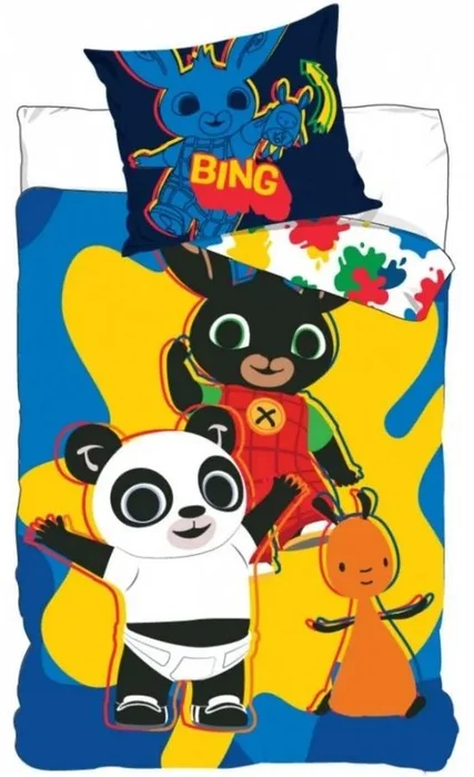 Dětské povlečení Bing Bunny - modré, 100% bavlna, 90x140 cm + 40x55 cm