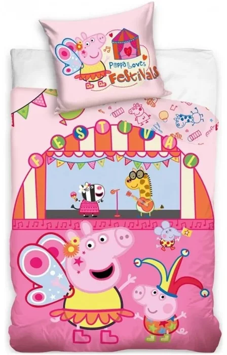 Dětské povlečení Peppa Pig Festival 140x200/70x90 cm