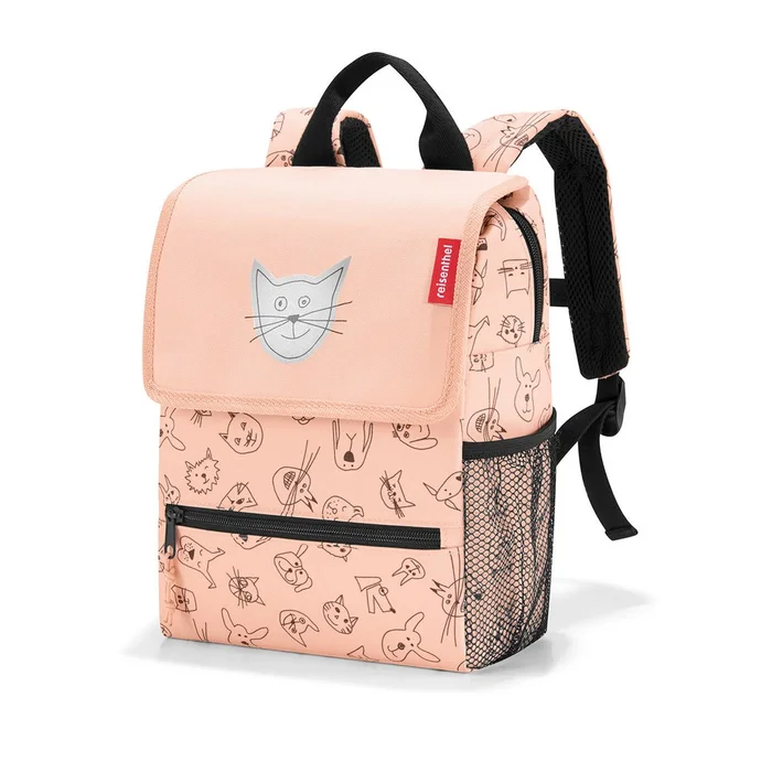 Dětský batoh Reisenthel Backpack Kids – Kočky a psi, růžový