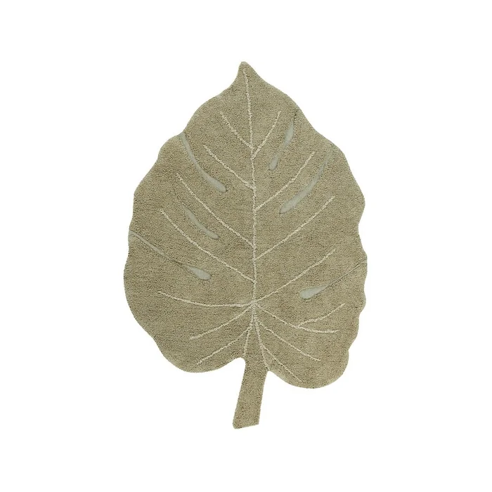 Dětský bavlněný koberec Monstera Olive 120x180 cm