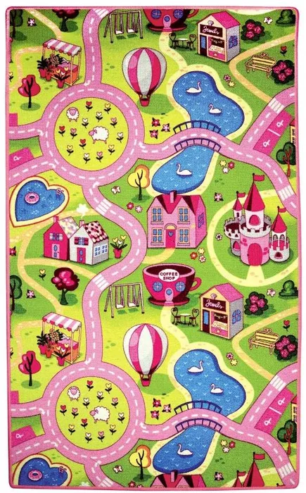 Dětský koberec Sweet Town – silnice a hrací motivy