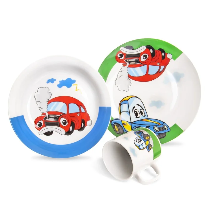 Dětský porcelánový jídelní set Orion Cars