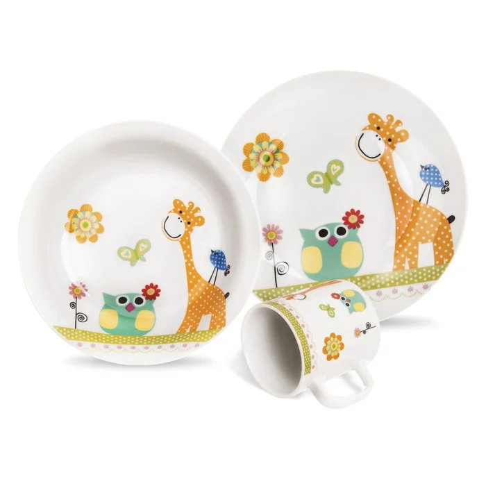 Dětský porcelánový jídelní set Orion Giraffe