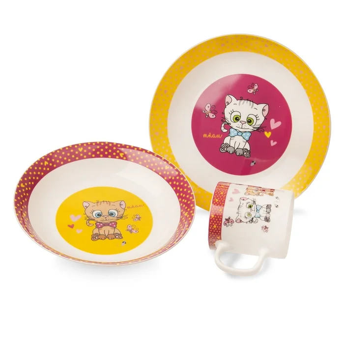 Dětský porcelánový jídelní set Orion Kittens