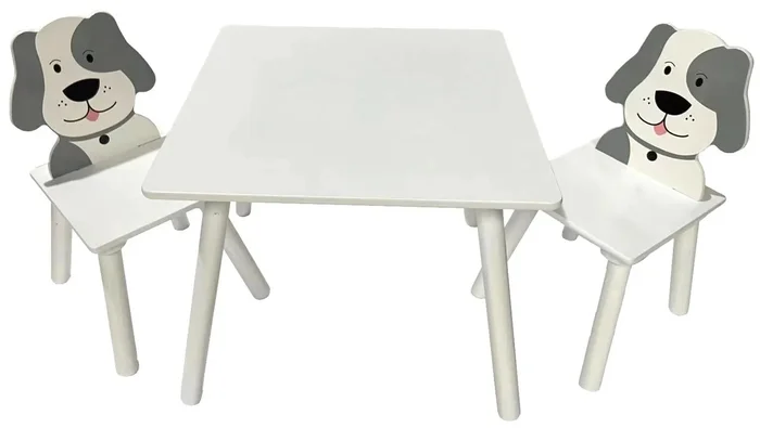 Dětský set stolu a židlí Pejsek