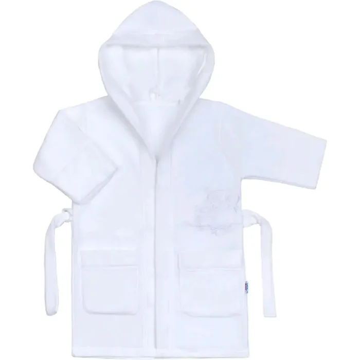 Dětský župan New Baby Sovičky – bílý