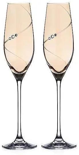 Diamante Silhouette Amber Sklenice na sekt 210 ml, 2 ks
