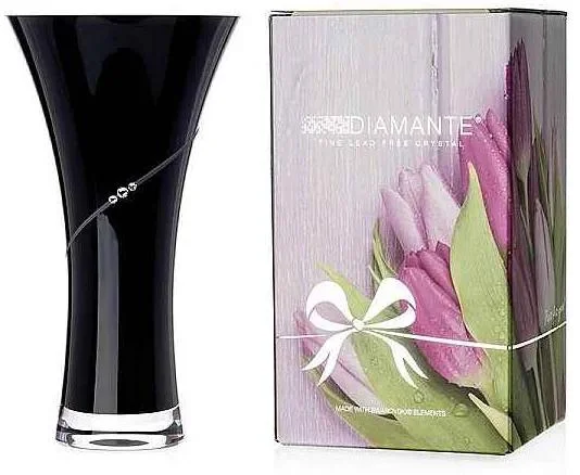 Diamante Váza Swarovski Black 250 mm