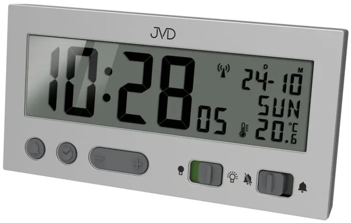 Digitální rádiově řízený budík s automatickým podsvícením