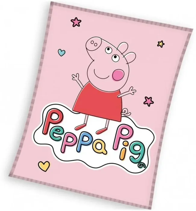 Dívčí coral fleece deka Peppa Pig Prasátko Pepa 110x140 cm