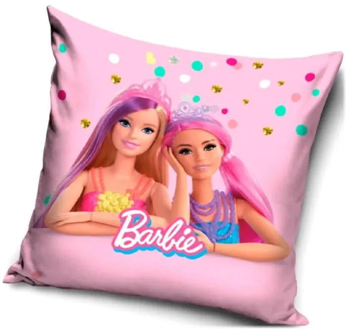 Dívčí polštář Barbie Dvě princezny 38x38 cm