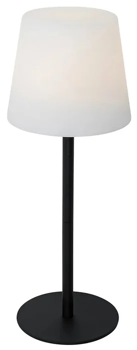 Dobíjecí černá stolní LED lampa Jude s stmívačem