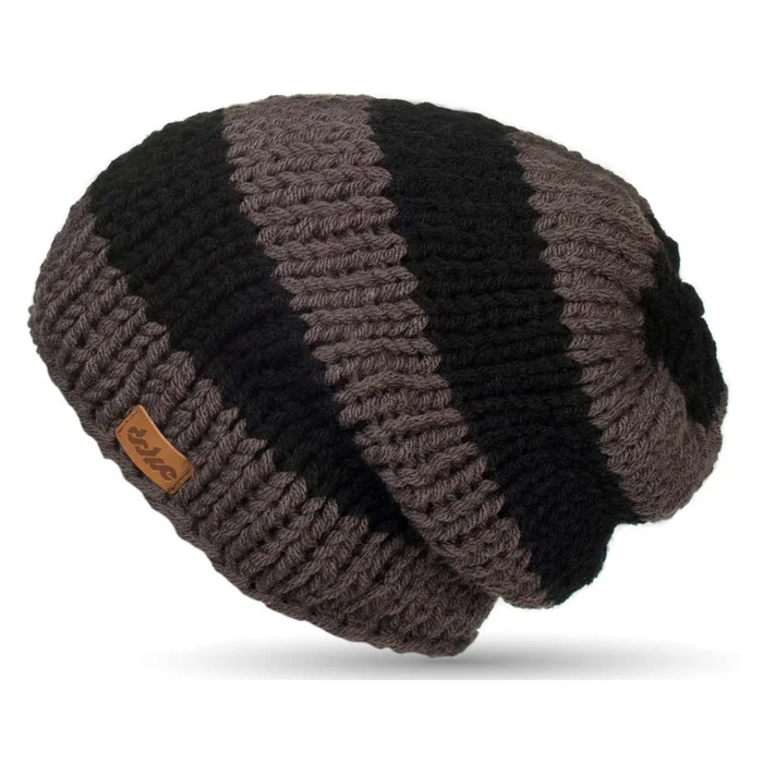 DOKE Stripes Beanie - Ručně pletená čepice