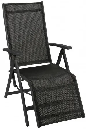 Doppler ACTIVE Relaxační Polohovací Křeslo Černostříbrné